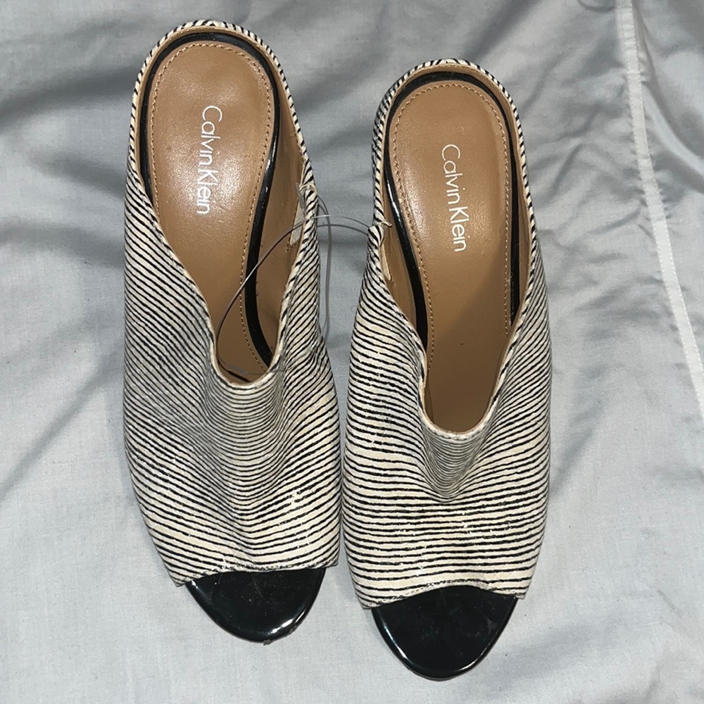 Calvin Klein open toe heels